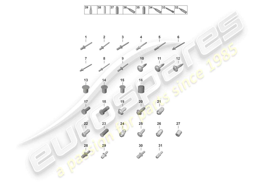 porsche 2022 (taycan 9j1-1) fasteners car body part diagram