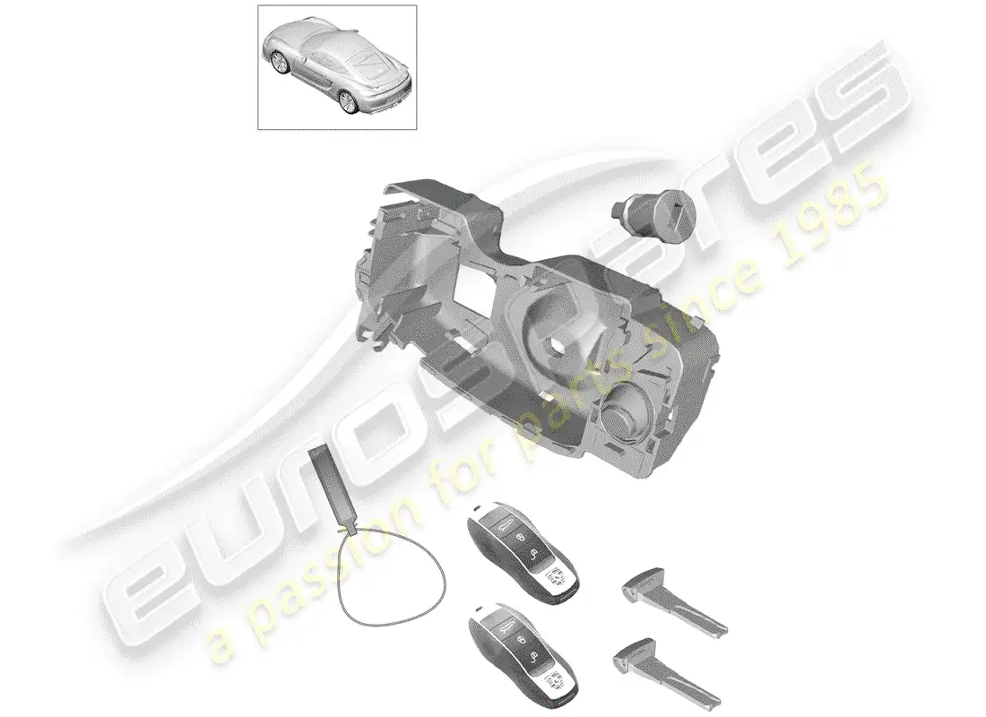 porsche 2016 (981 cayman gt4) repair kit parts diagram