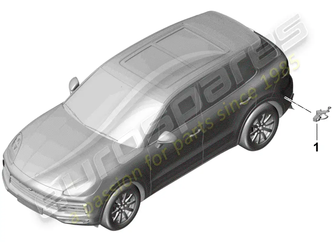 porsche 2019 (cayenne e3 9ya/9yb) wiring harness for parts diagram