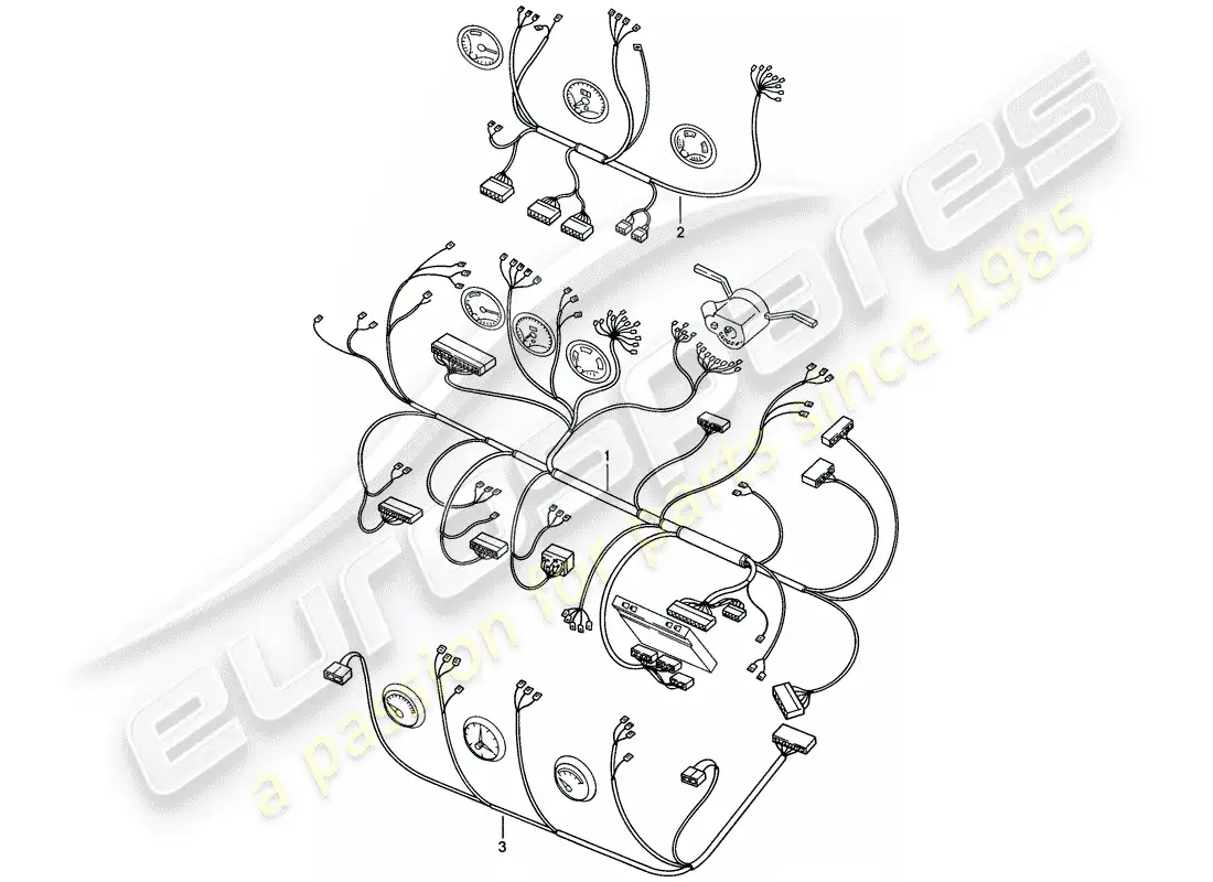 porsche 1978 (924) wiring harnesses parts diagram
