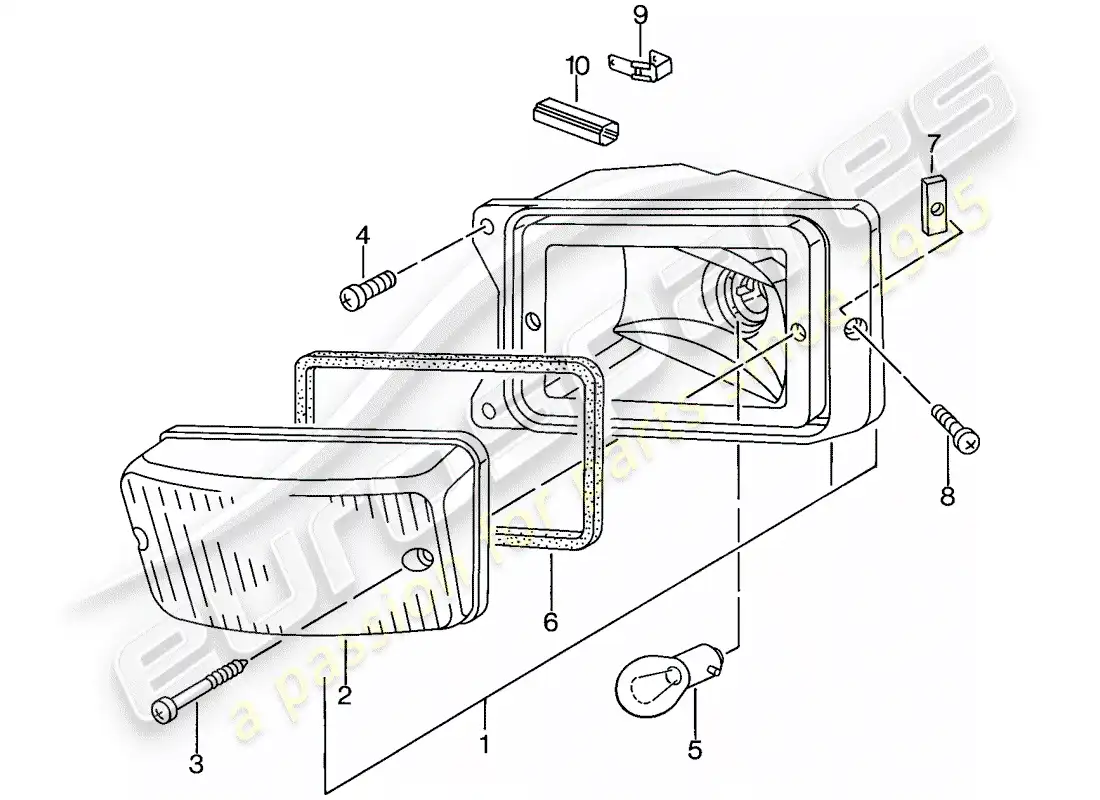 porsche 1978 (924) turn signal parts diagram