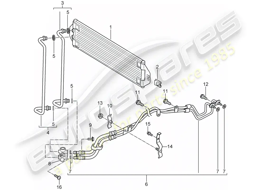 porsche 2005 (cayenne e1 9pa) tiptronic part diagram