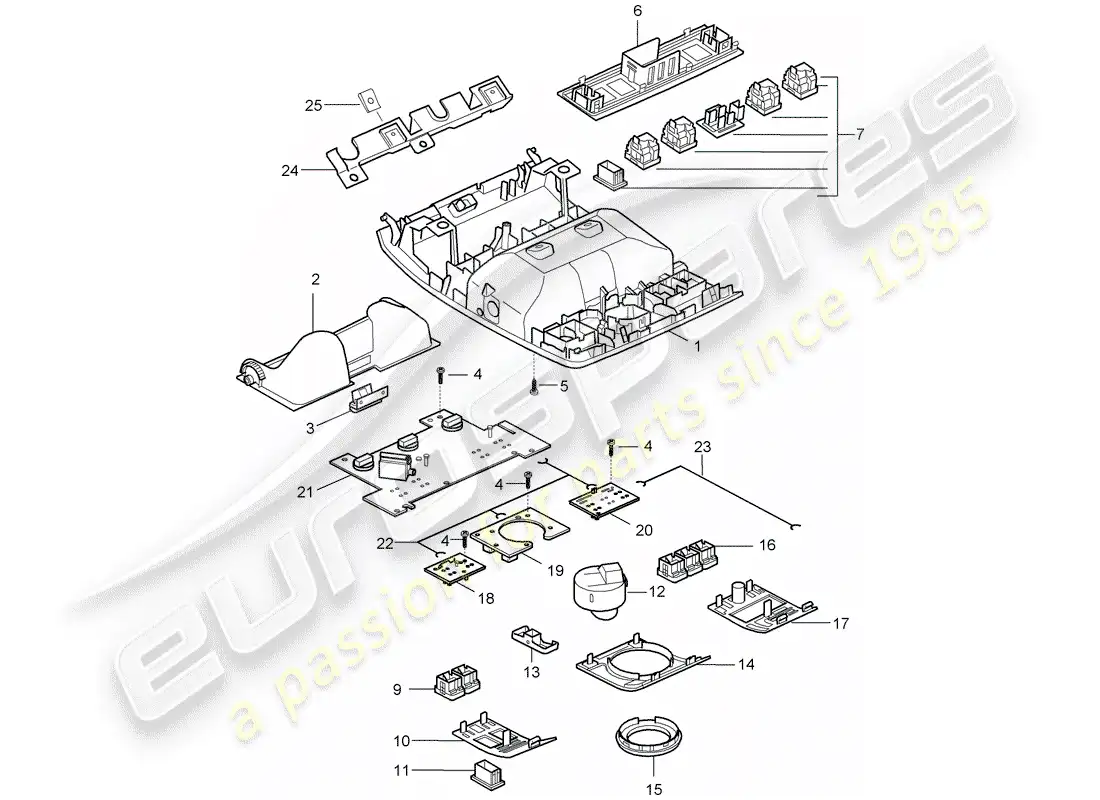 porsche 2007 (cayenne e1 9pa) bracket parts diagram
