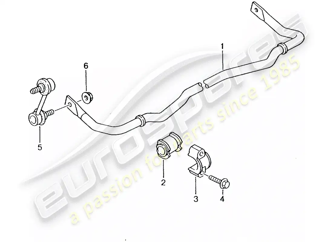 porsche 2001 (996 turbo / gt2) stabilizer parts diagram