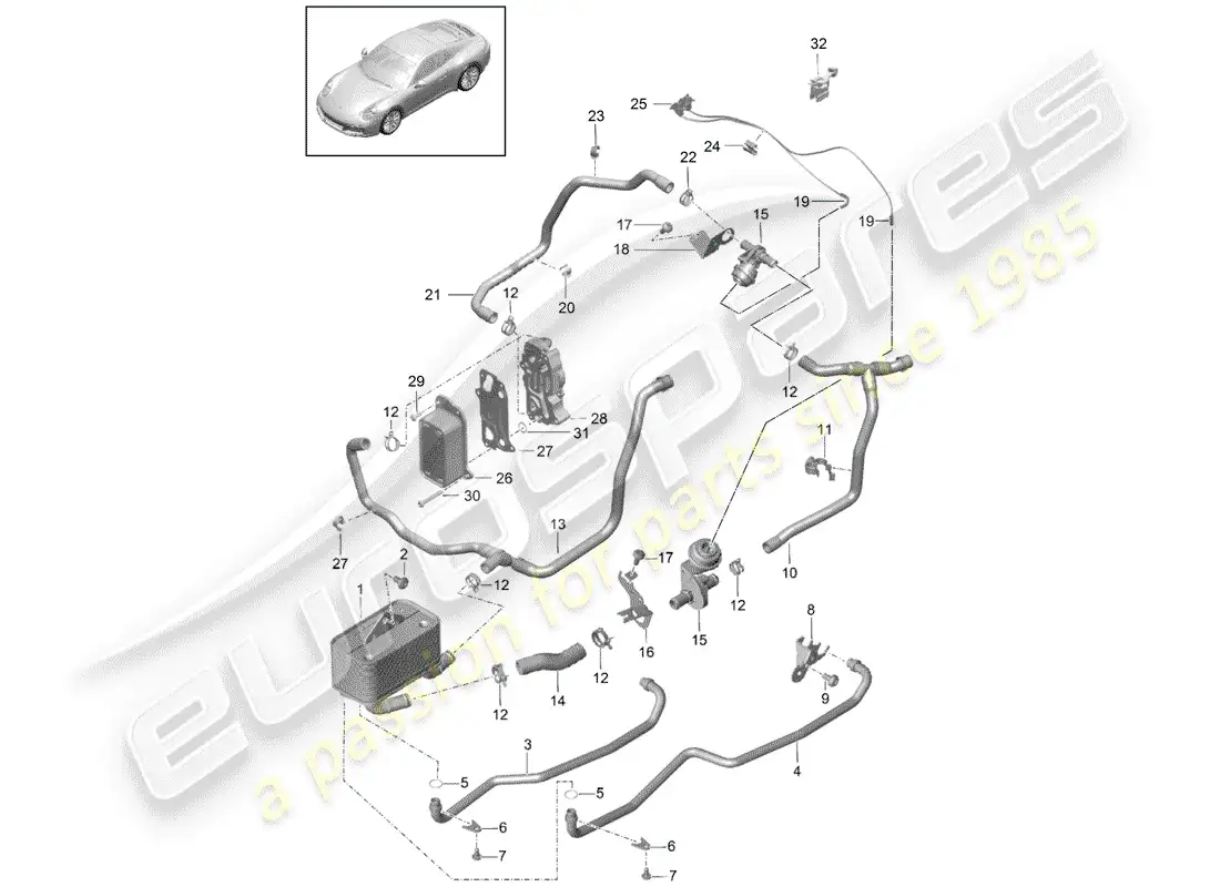 porsche 2017 (991-2) - pdk - parts diagram