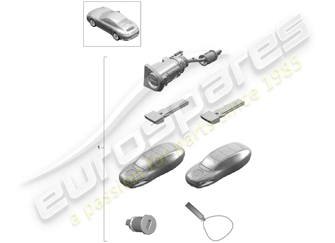porsche 2018 (991-2) repair kit parts diagram