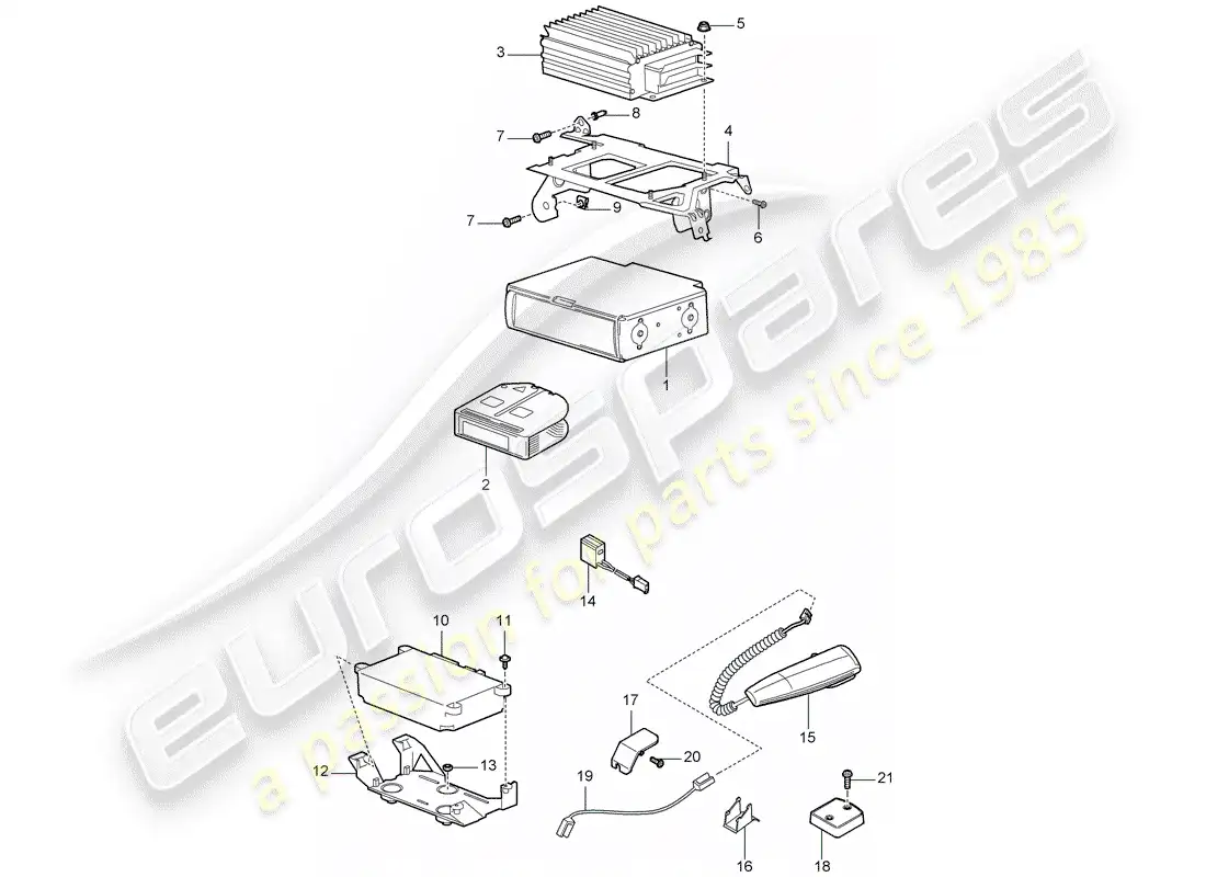 porsche 2009 (cayenne e1 9pa) amplifier part diagram