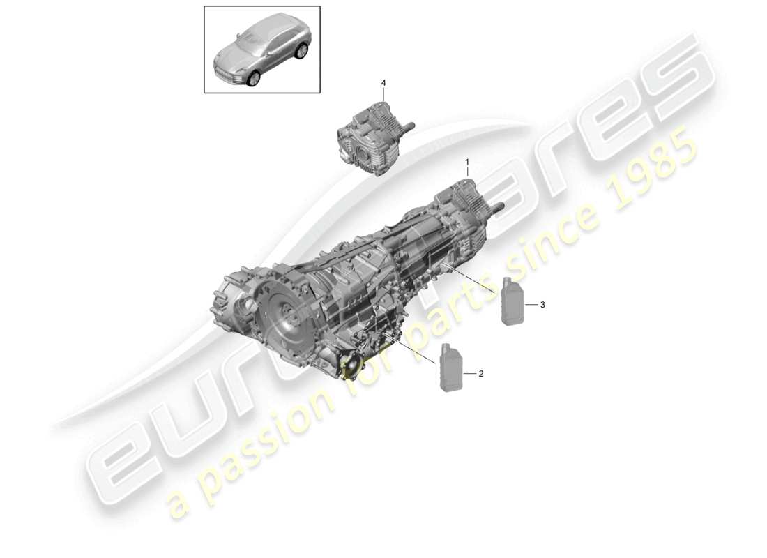 VIEW PARTS DIAGRAMS FROM THE PORSCHE MACAN PARTS CATALOGUE a part diagram from the porsche macan parts catalogue