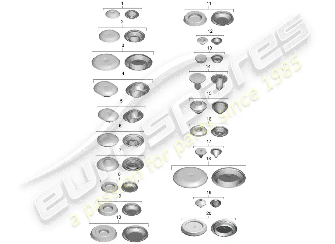 porsche 2014 (991-1 r/gt3/rs) plug parts diagram