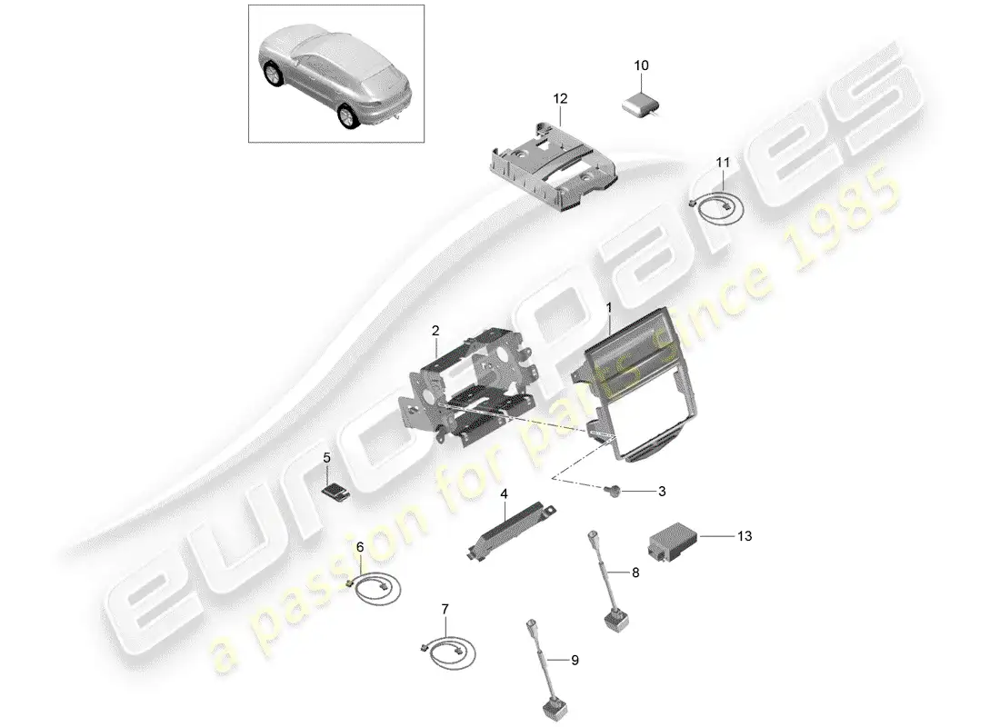 porsche 2014 (macan) for vehicles with parts diagram