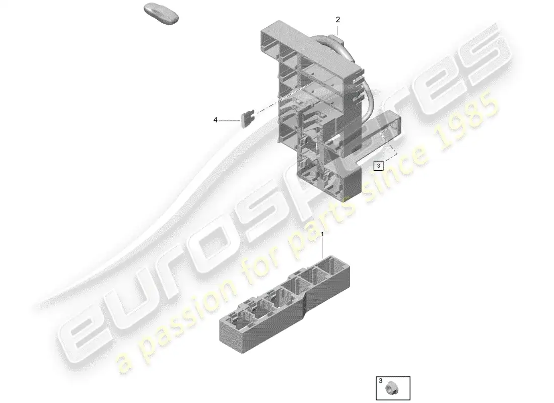 porsche 2020 (718 boxster spyder) fuse box/relay plate parts diagram