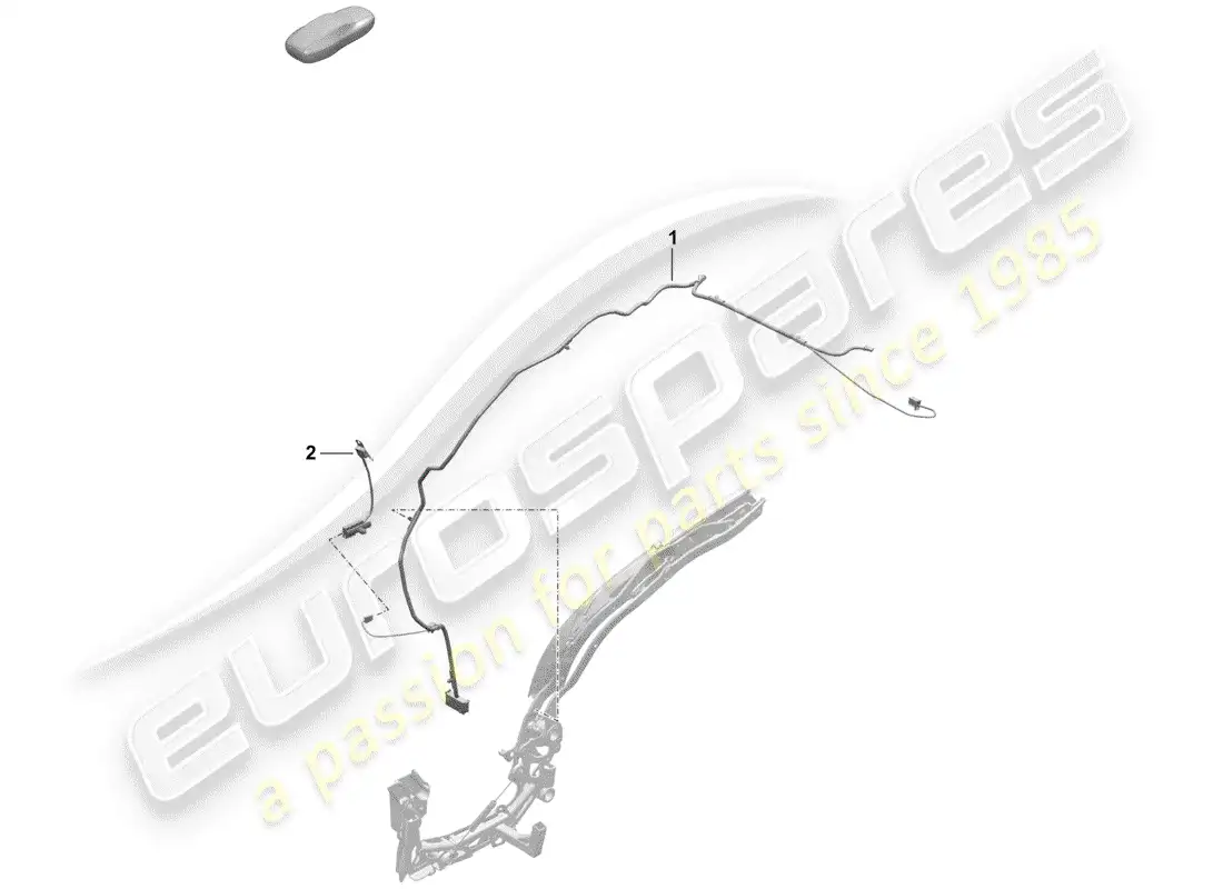 porsche 2019 (718 boxster spyder) convertible top parts diagram