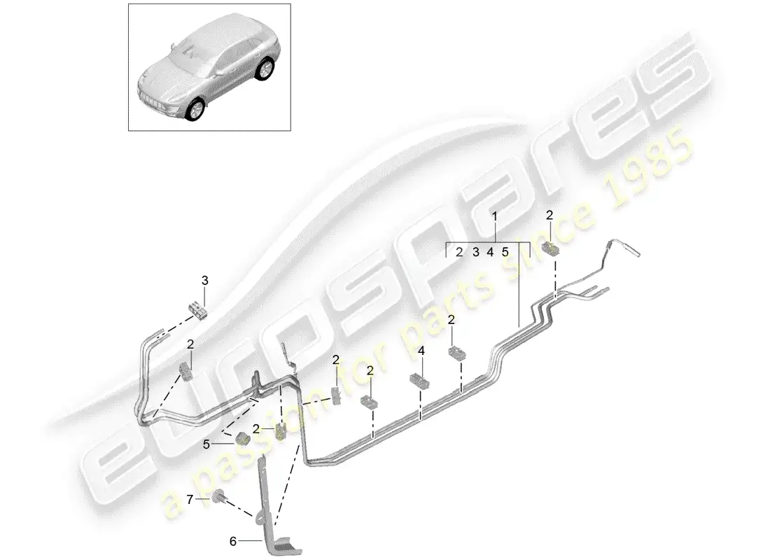 porsche 2018 (macan) fuel system parts diagram
