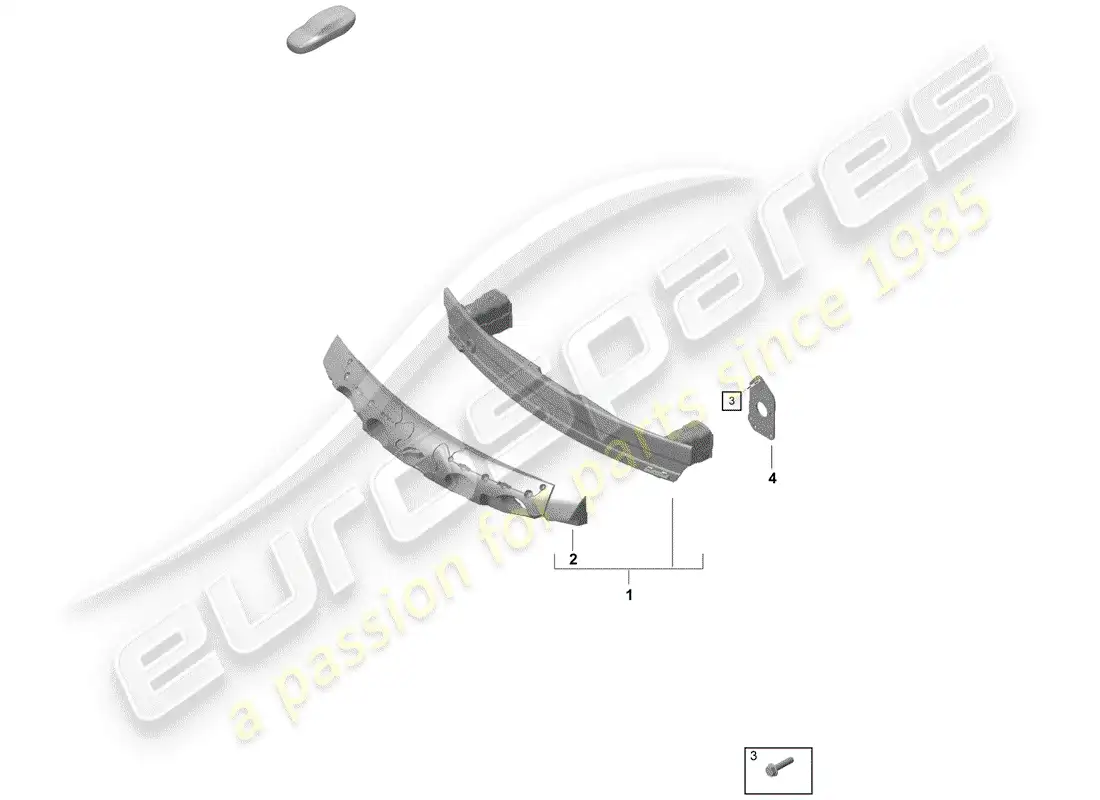 porsche 2020 (718 boxster spyder) bumper bracket parts diagram