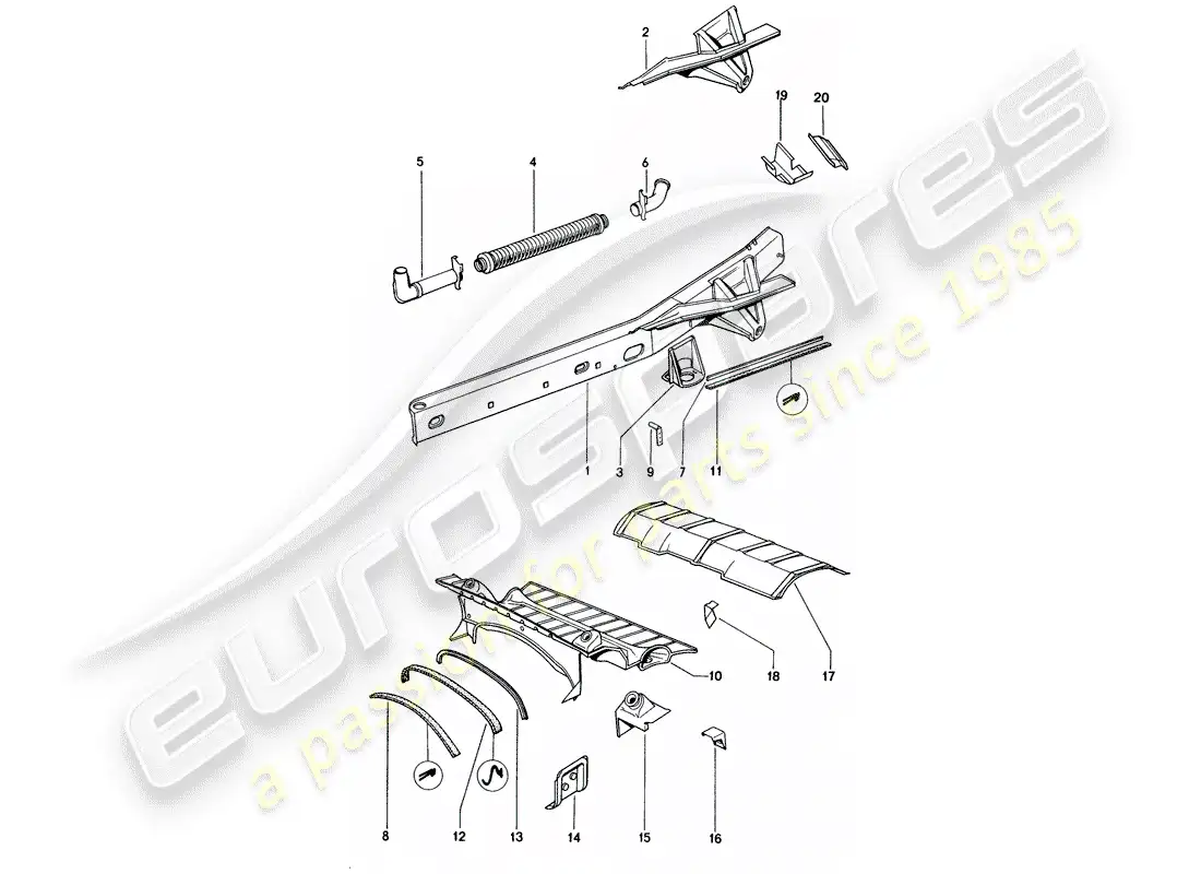 porsche 1972 (914) frame parts diagram