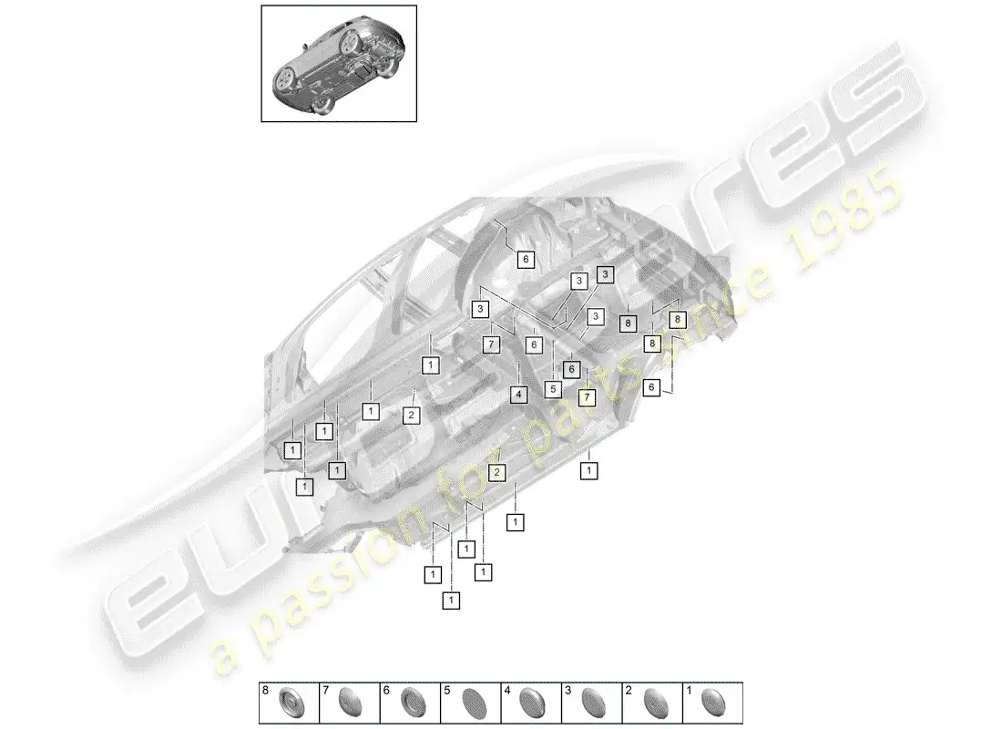 porsche 2020 (macan) plug parts diagram