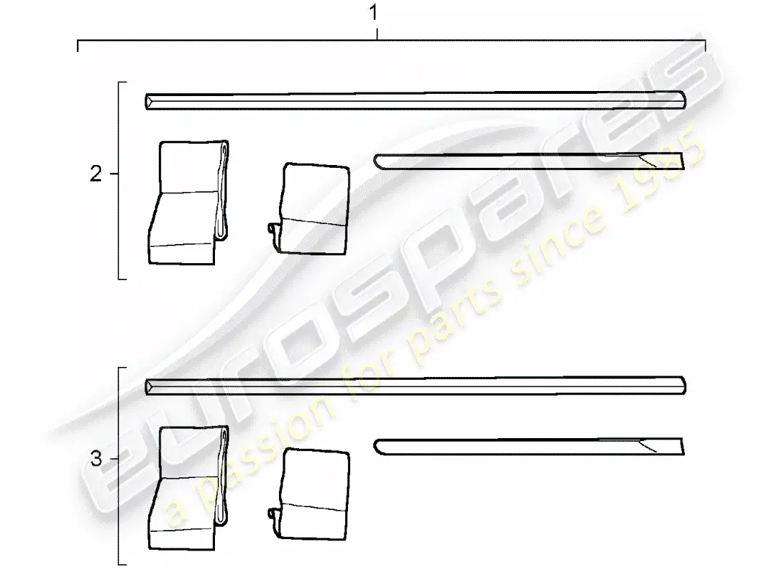 porsche 2013 (tequipment cayenne) protective strip parts diagram