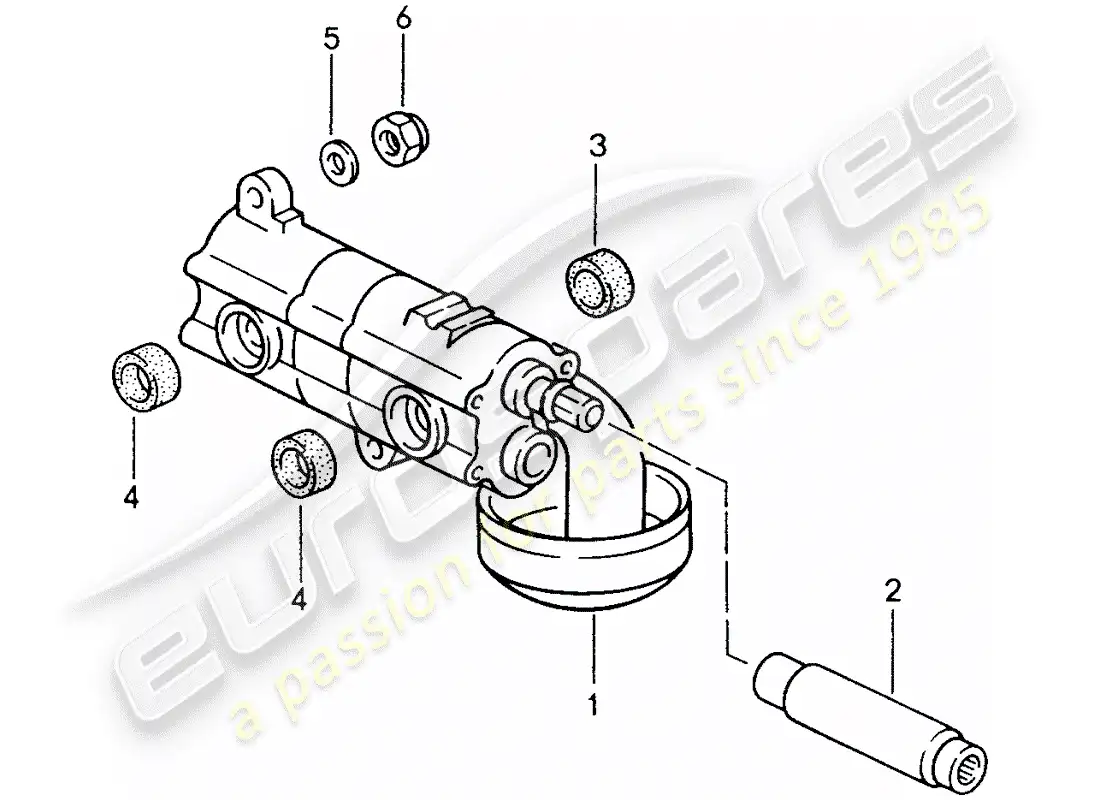 porsche 1994 (993) oil pump parts diagram