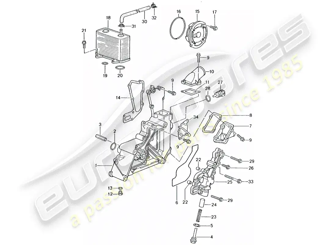 porsche 2003 (996) oil pump parts diagram