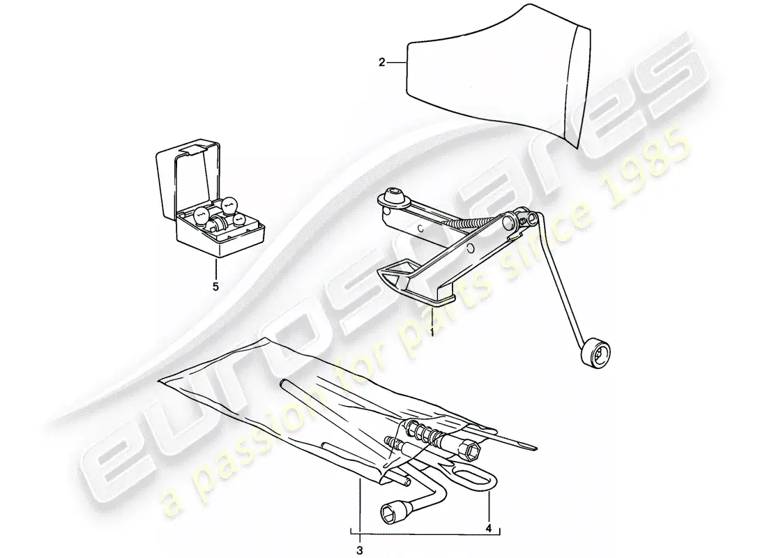 porsche 1983 (928) tool parts diagram
