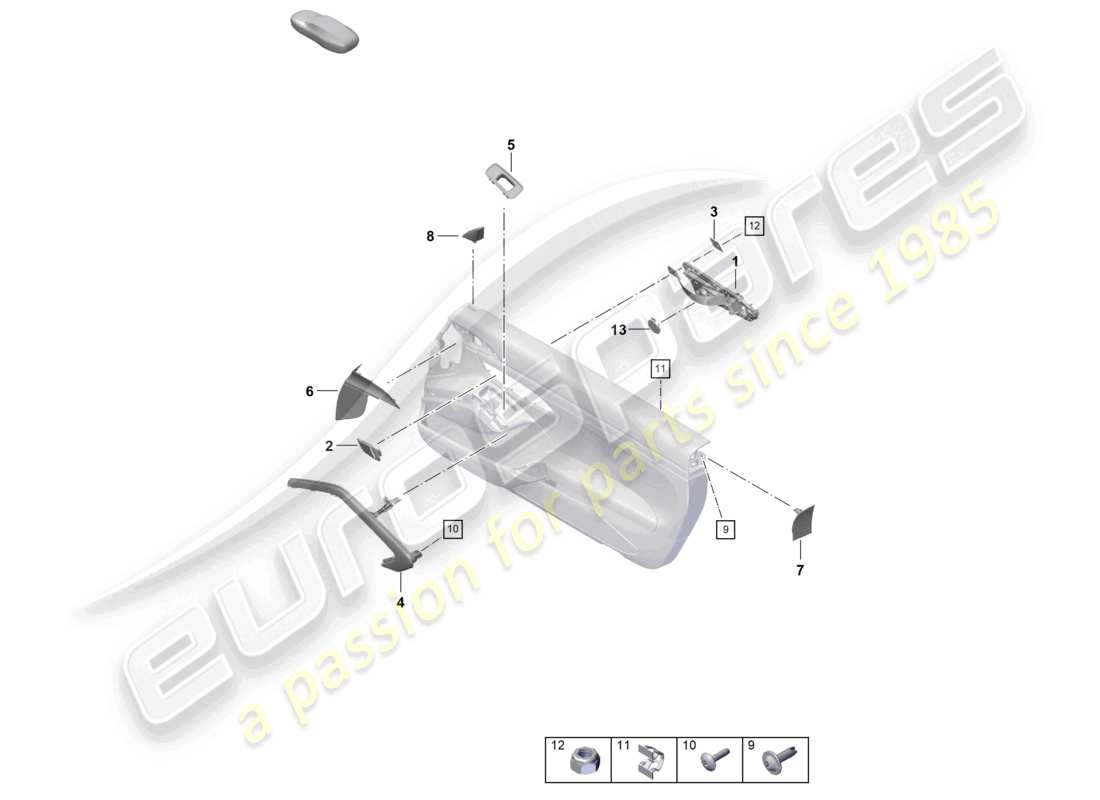 a part diagram from the porsche cayman parts catalogue