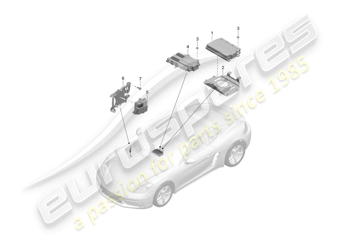 porsche 2024 (718 cayman) amplifiers part diagram