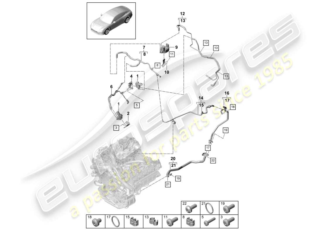 porsche 2021 (panamera 971-1) vacuum system exhaust gas recirculation parts diagram