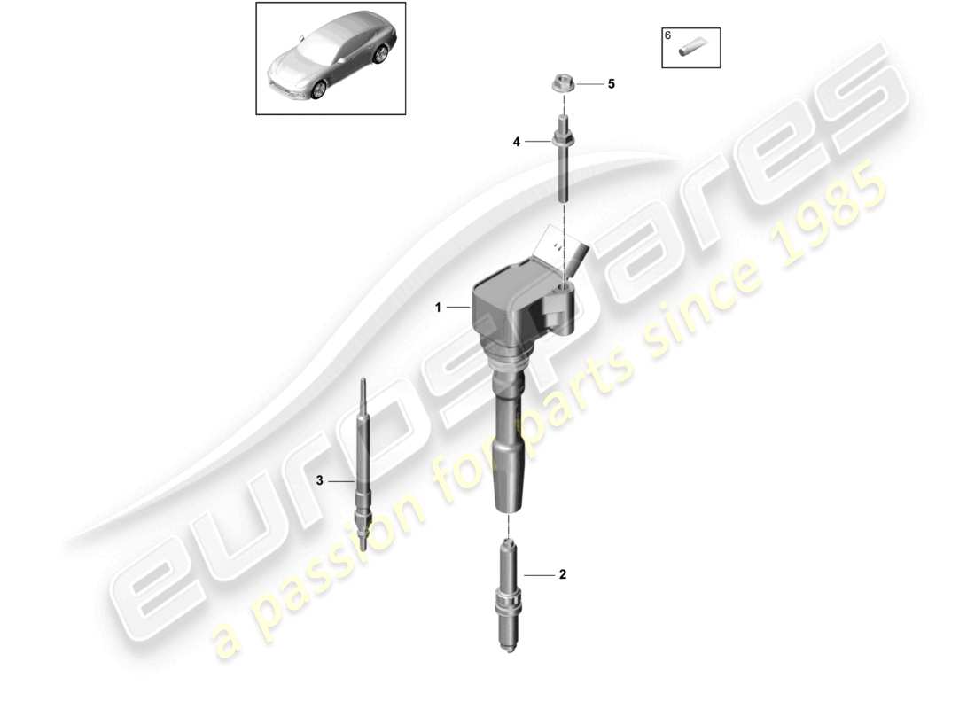 porsche 2021 (panamera 971-1) ignition system parts diagram