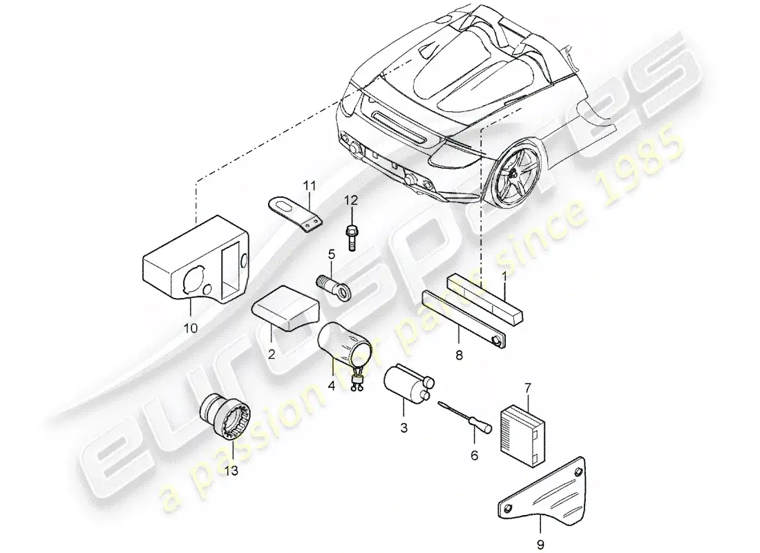 porsche 2004 (carrera gt) tool parts diagram