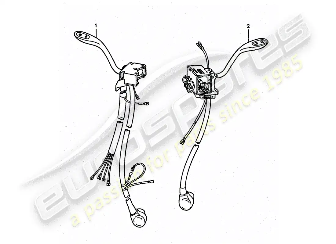porsche 1977 (911 turbo) steering column switch parts diagram