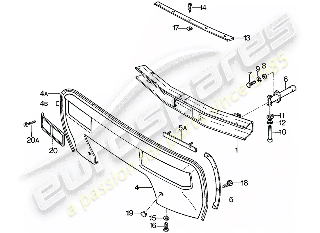 porsche 1978 (928) bumper parts diagram