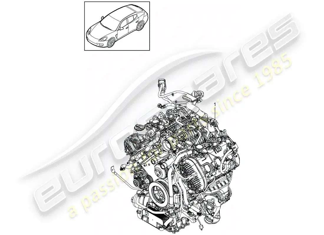 porsche 2012 (panamera 970) replacement engine parts diagram
