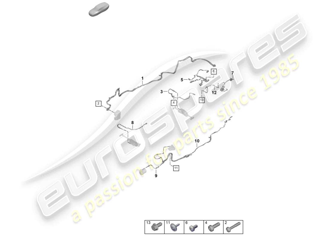 porsche 2024 (panamera 976) high-voltage cable part diagram