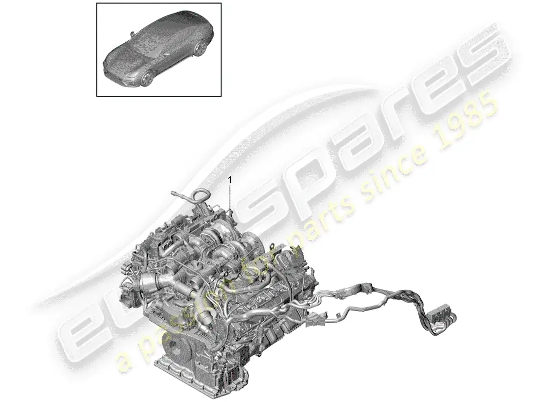 porsche 2018 (panamera 971-1) replacement engine parts diagram