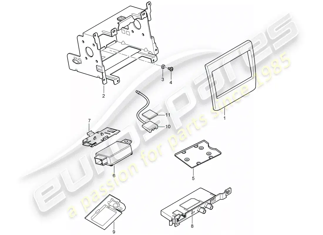 porsche 2011 (panamera 970) preparation parts diagram