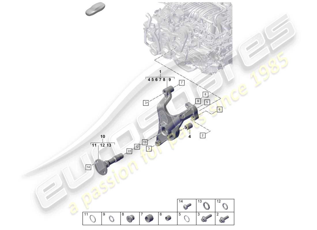 porsche 2021 (992-1 gt3/rs/st) crankshaft engine (oil press./lubrica.) part diagram