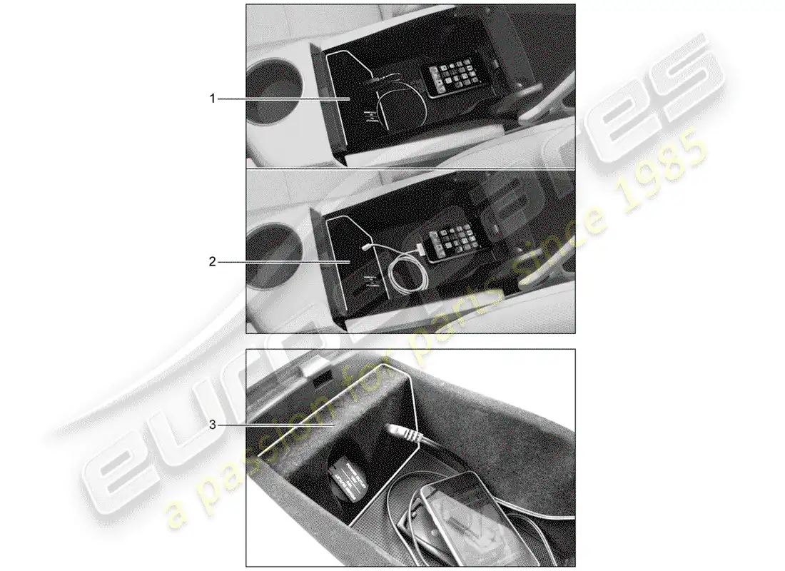 porsche 2017 (tequipment panamera) multimedia interface parts diagram