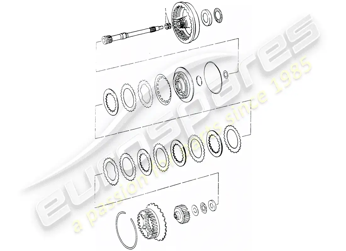 porsche 1993 (964) tiptronic - drive shaft parts diagram