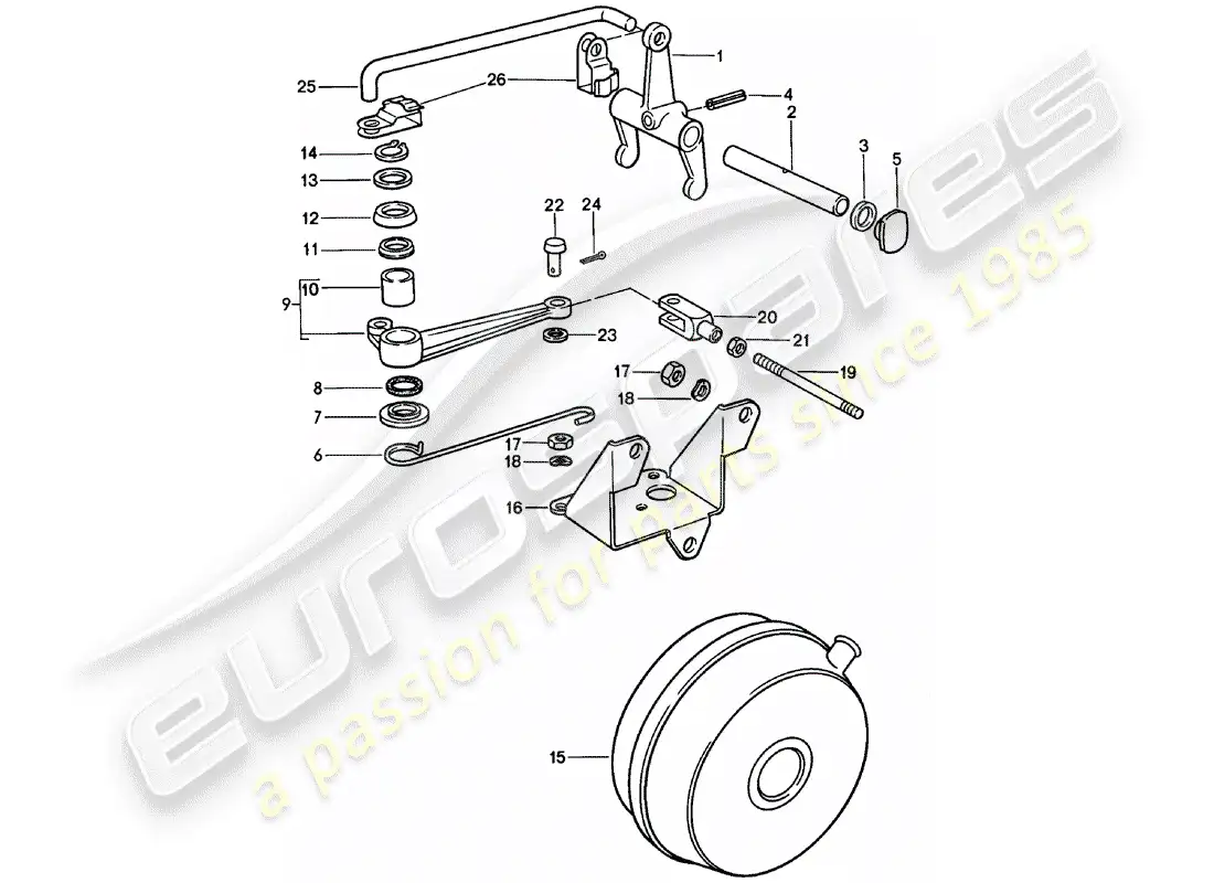 porsche 1982 (911) clutch release - spm parts diagram