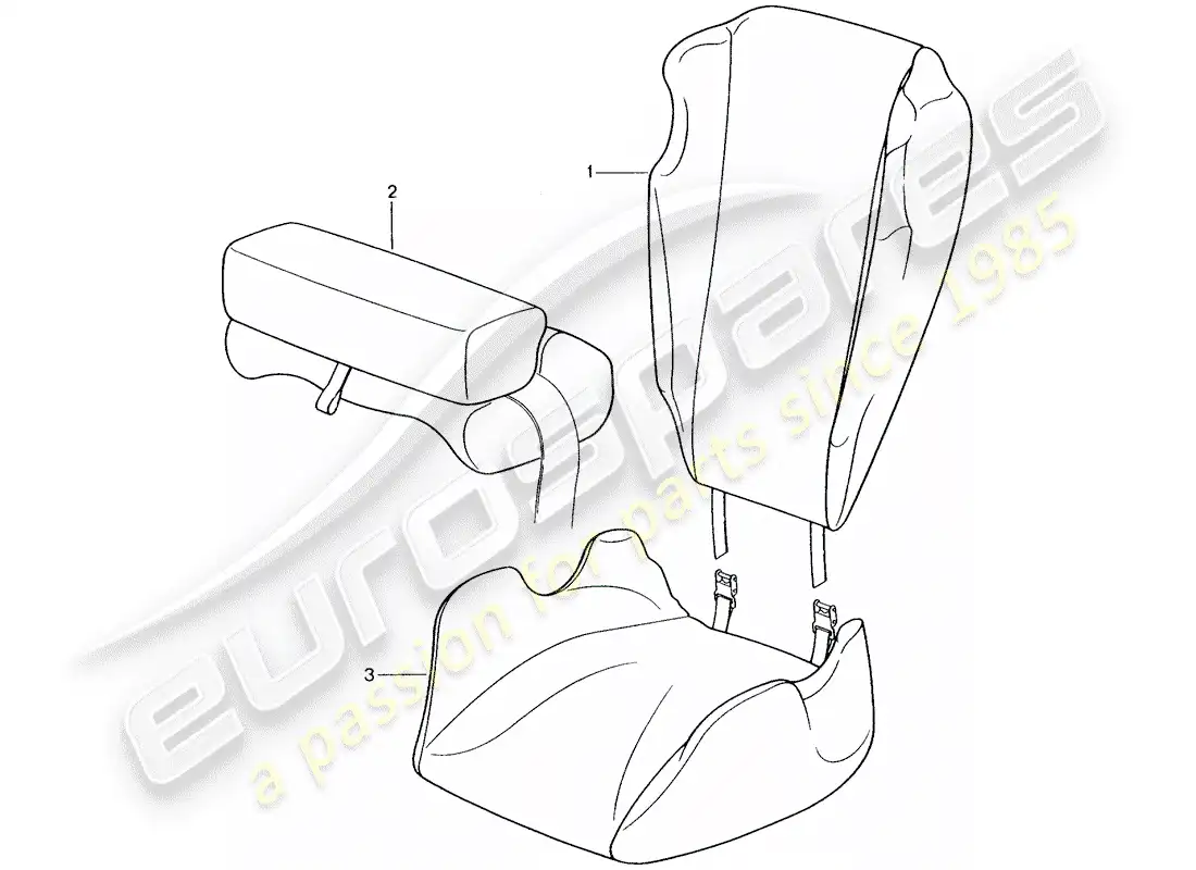 porsche 1999 (tequipment) child seat parts diagram