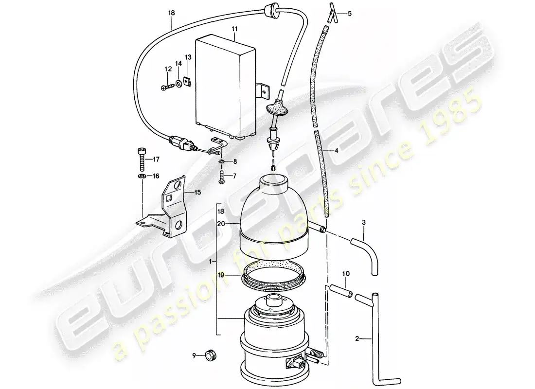 porsche 1982 (928) cruise control system parts diagram
