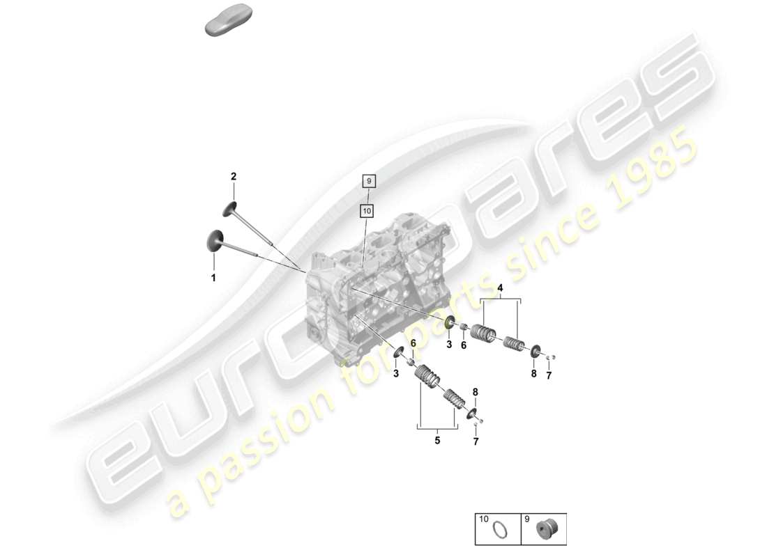a part diagram from the porsche 2023 (718 cayman gt4) parts catalogue