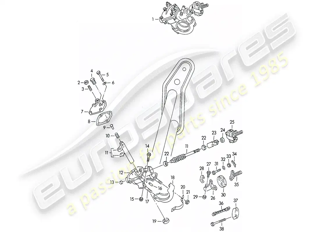porsche 1955 (356/356a) steering gear - and - steering coupling - f >> 101 692 - f >> 61 892 - f >> 83 791 parts diagram