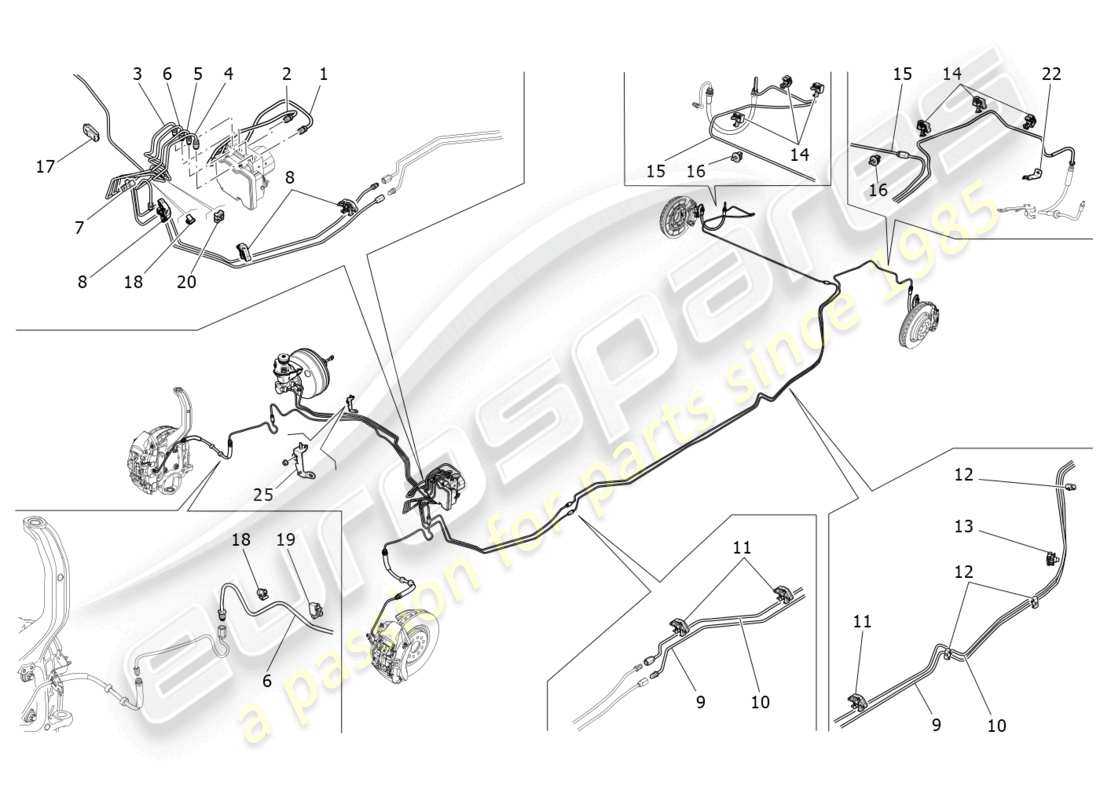 a part diagram from the maserati ghibli (2018) parts catalogue