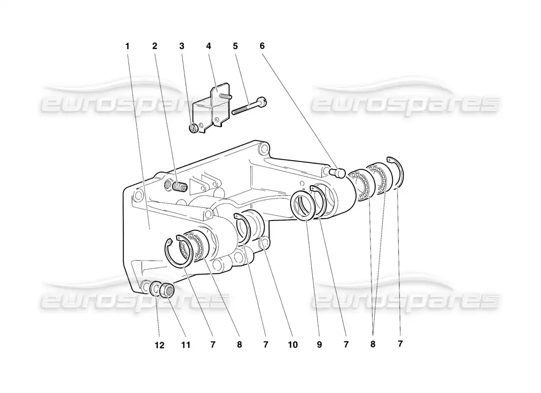 lamborghini diablo sv (1997) pedal mounting parts diagram