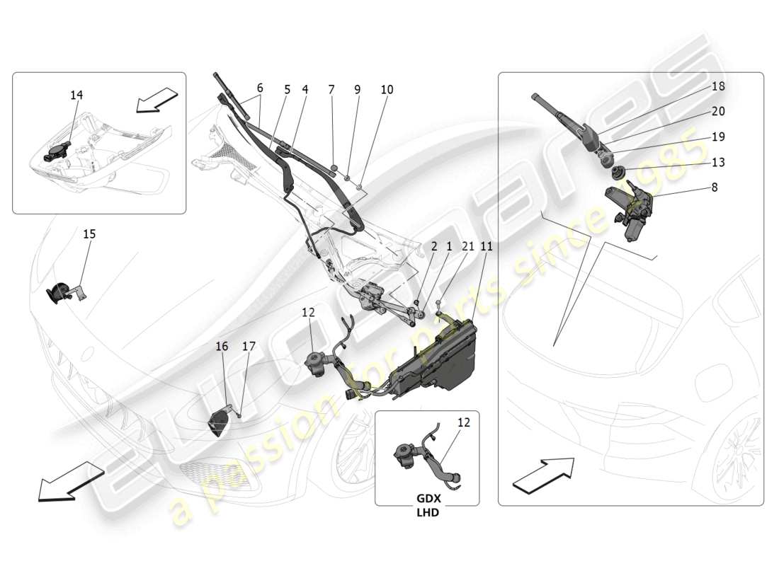 a part diagram from the maserati grecale trofeo (2023) parts catalogue