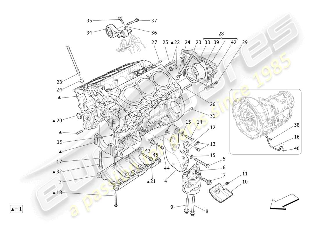 maserati ghibli (2015) crankcase part diagram