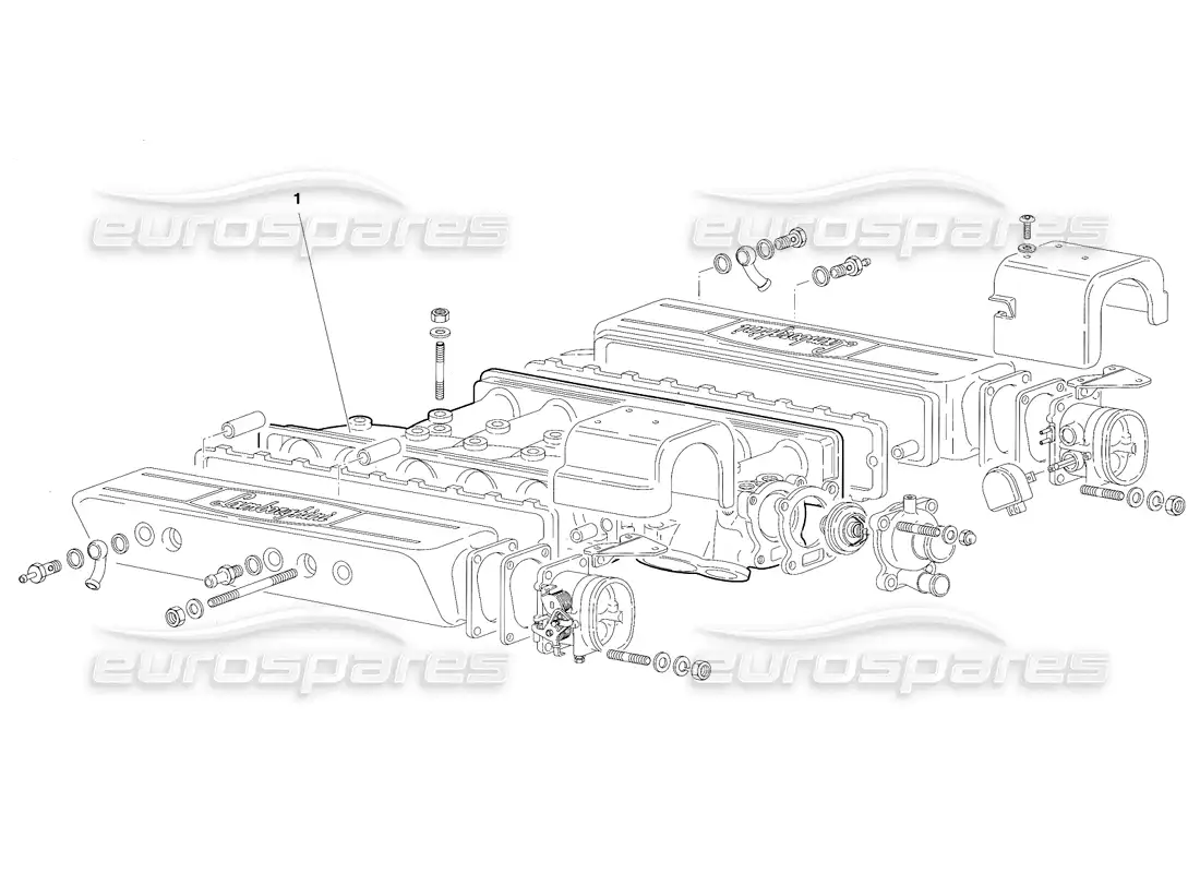 lamborghini diablo sv (1997) intake manifold parts diagram