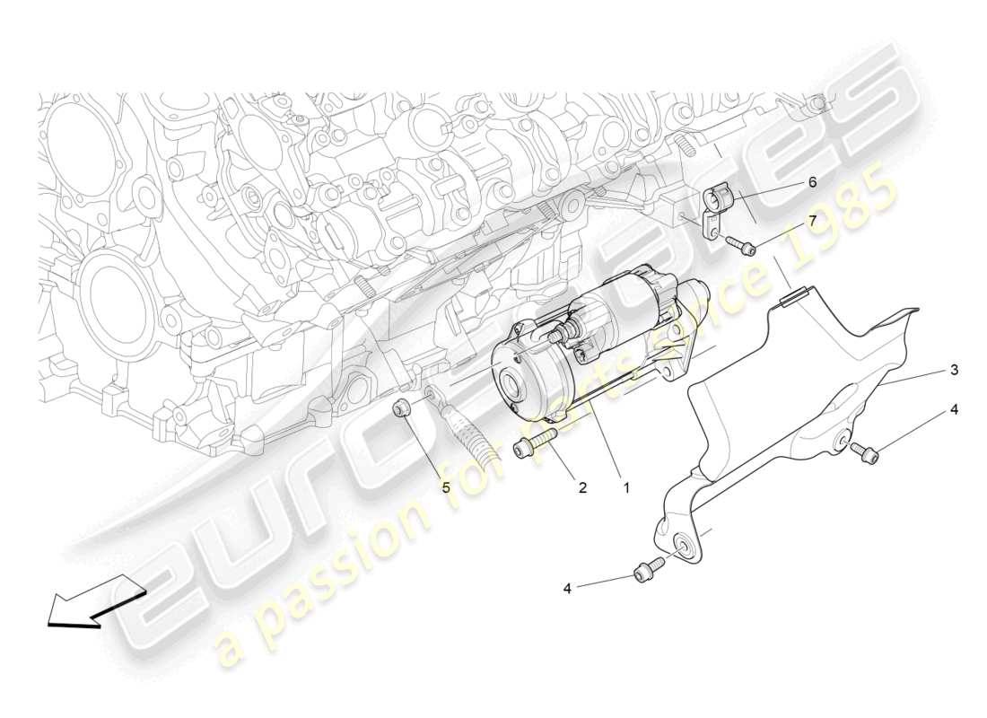 maserati quattroporte (2018) electronic control: engine ignition parts diagram