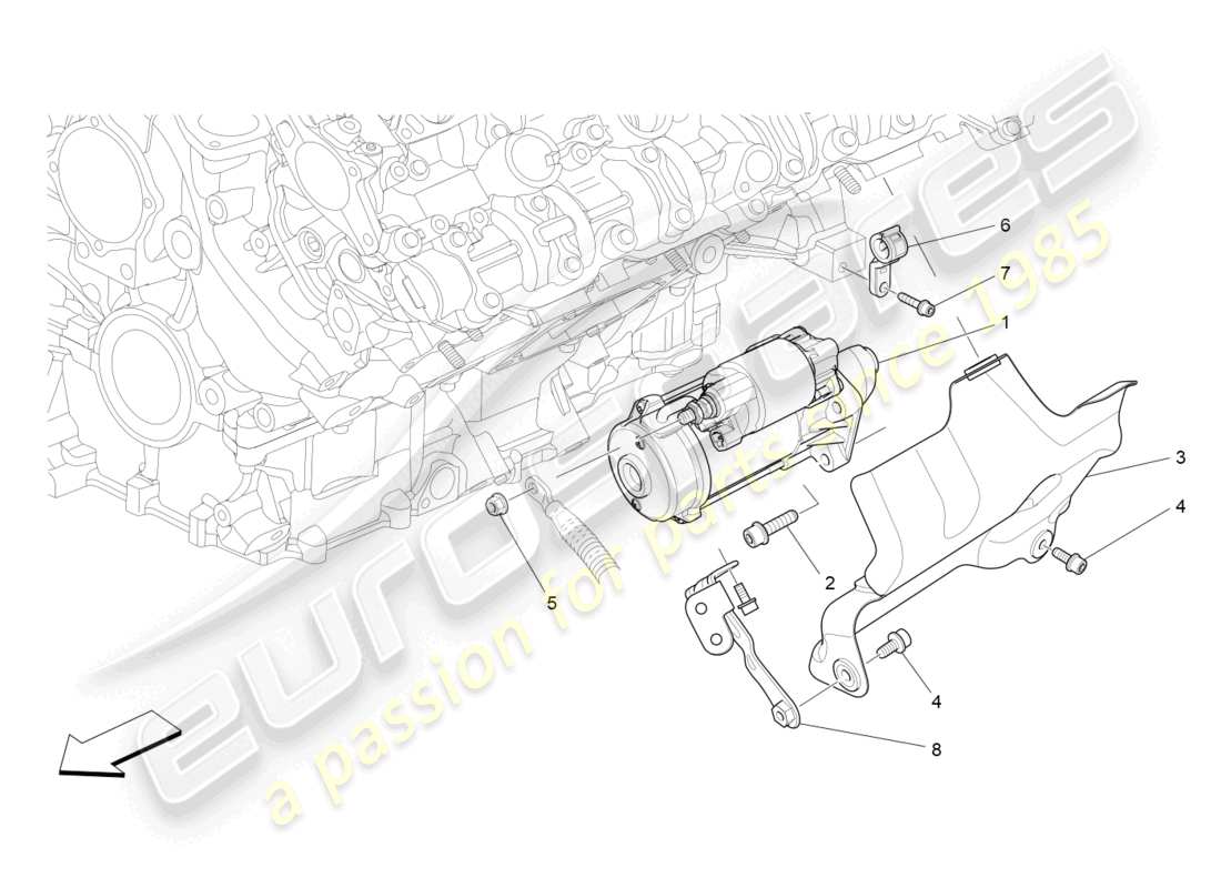 maserati levante gts (2020) electronic control: engine ignition part diagram